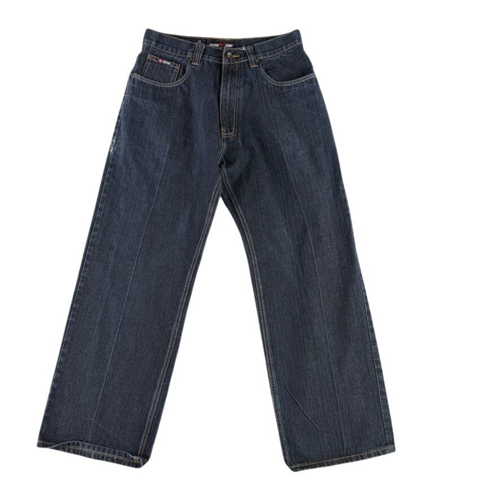 VTG Culture Jeans Mens 32x30 Baggy Wide Leg Skater Denim‎ Y2K Dark Wash Hip Hop